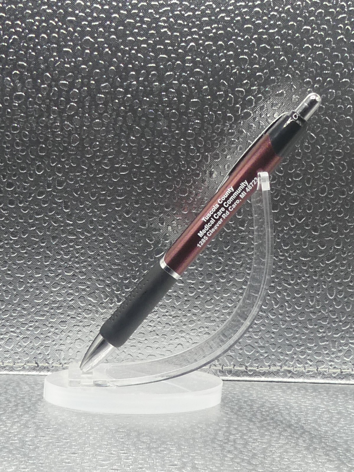 Tuscola County Medical Care Community Red Black Silver Advertising Ballpoint Pen