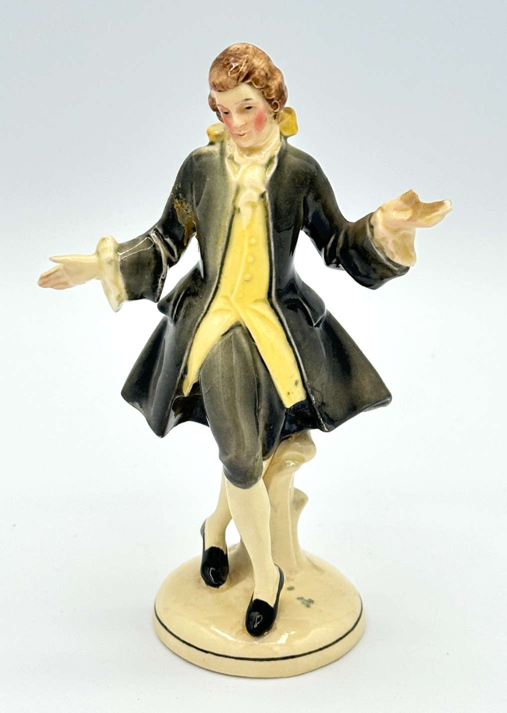 Vintage Hertwig Katzhütte Germany Figurine “Der Kavalier” – Chipped Finger