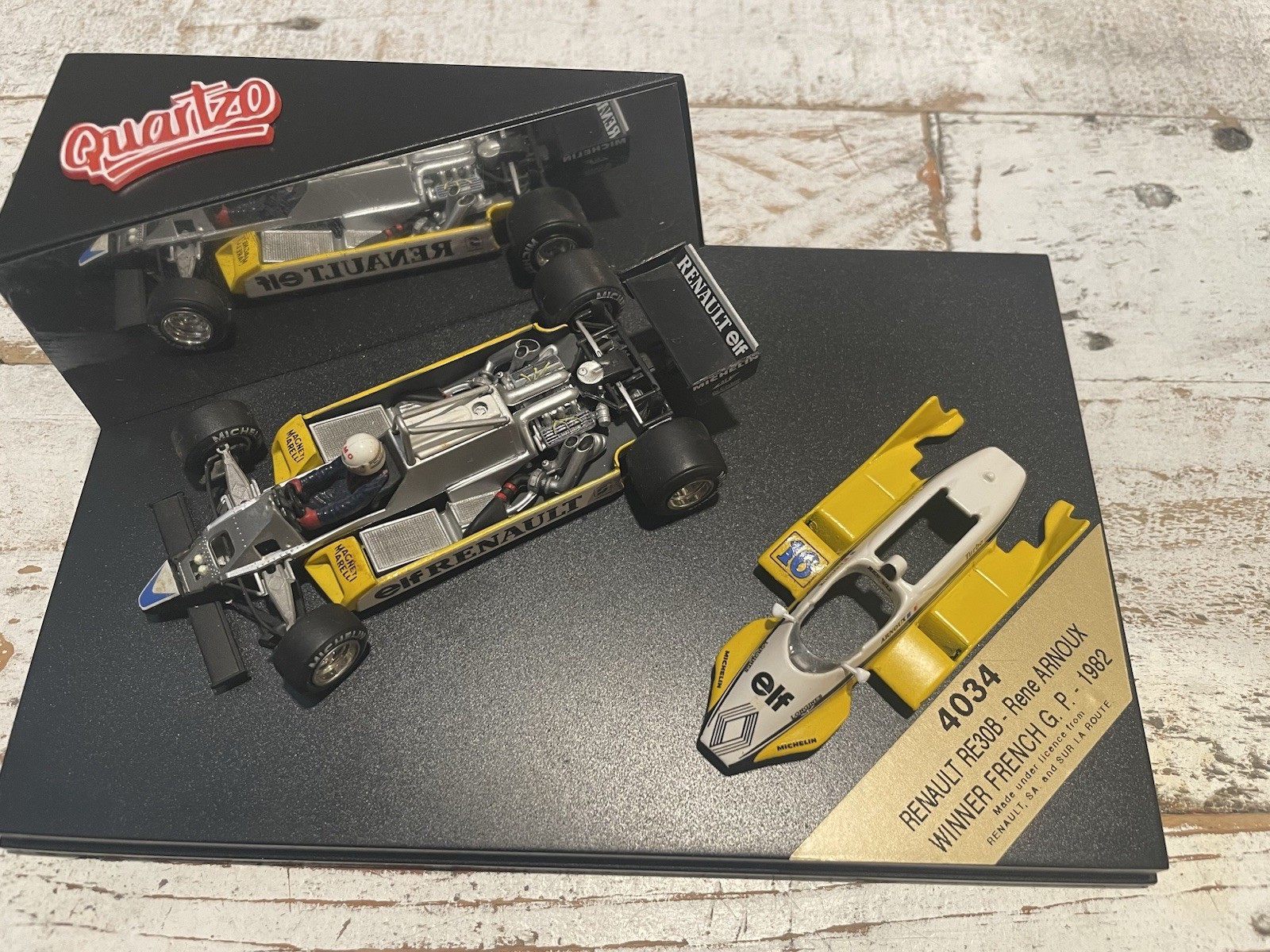 4034 1/43 Renault Re30B Arnoux 1982 French Gp Winner Quartzo Canzo