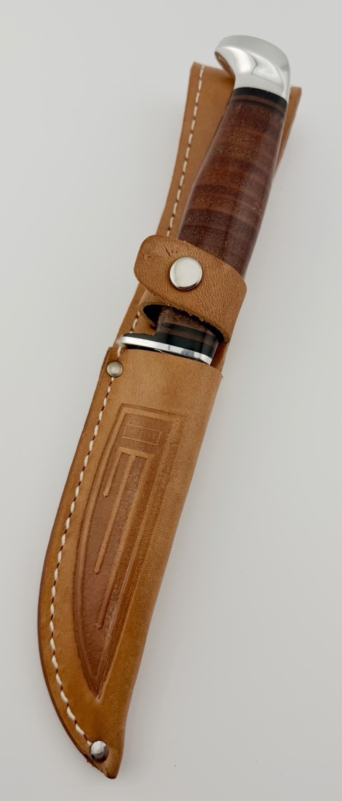 RARE 1965-1979 CASE XX USA 3 FINN KNIFE & SHEATH