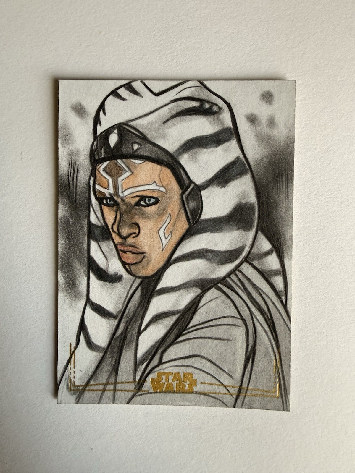 2026 Topps Star Wars Galaxy Sketch Gold Foil Ahsoka Tano by Toma *READ DESCR.
