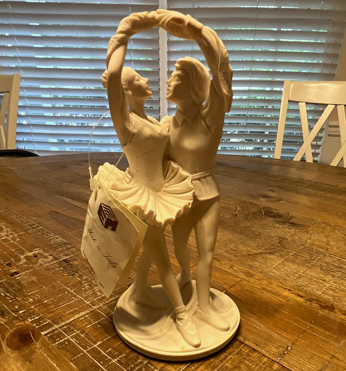 Euromarchi Italy Bisque Dancing Couple Figurine Ballet Statue