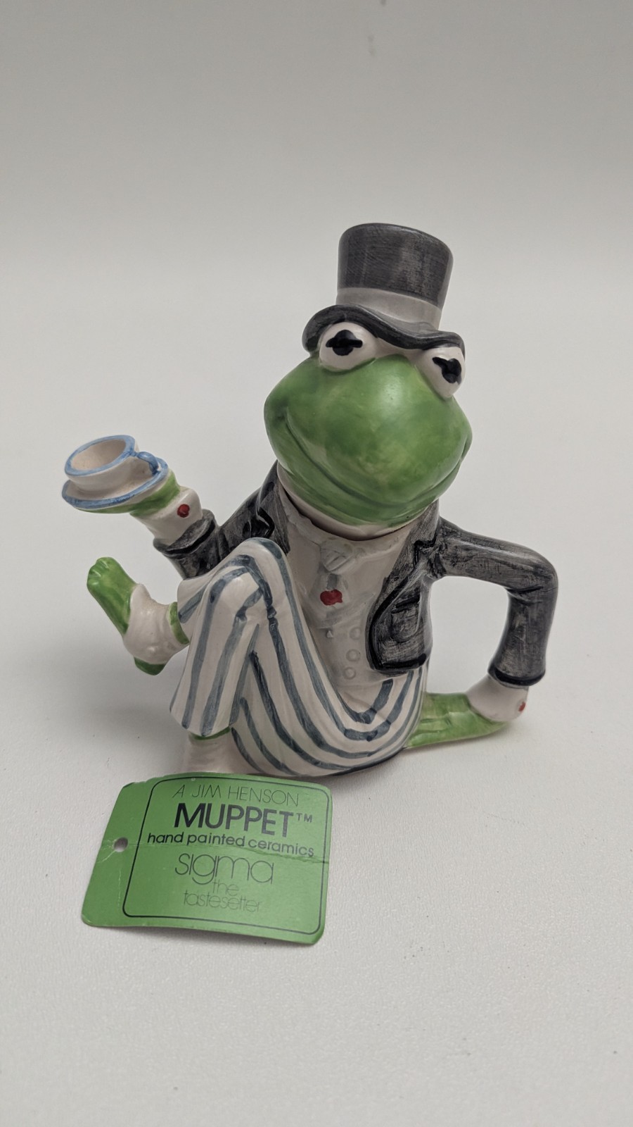 Vintage Jim Henson Kermit Ceramic Creamer Server Figurine Vintage Jim Henson Kermit Ceramic Creamer Server Figurine