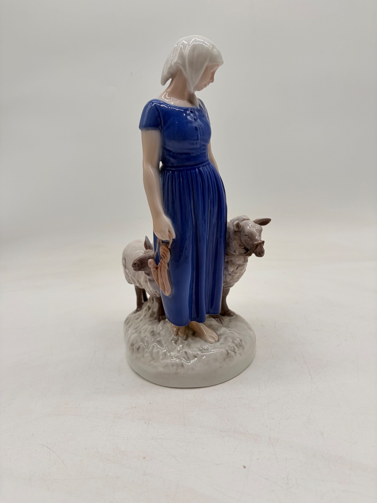 Vintage Bing and Grondahl  Girl with Sheep No. 2010 10.5\