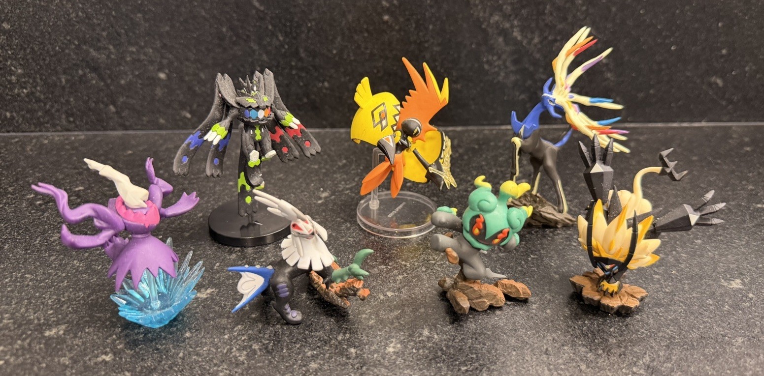 Pokemon Moncolle Figure Lot Legendary Mythical Zygarde Tapu Koko Marshadow Tomy