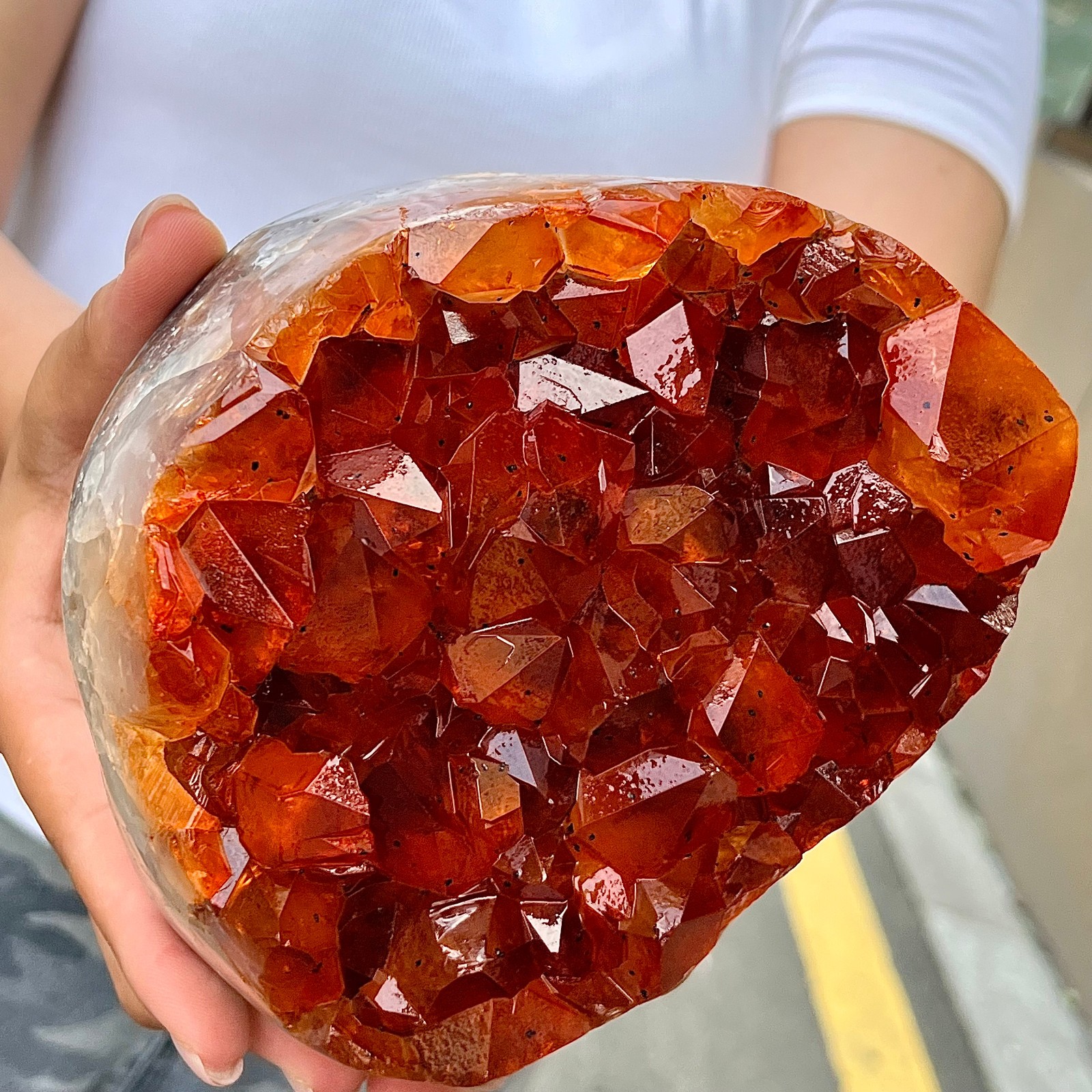 4.03LB  Beautiful and high-quality yellow cluster cave samples