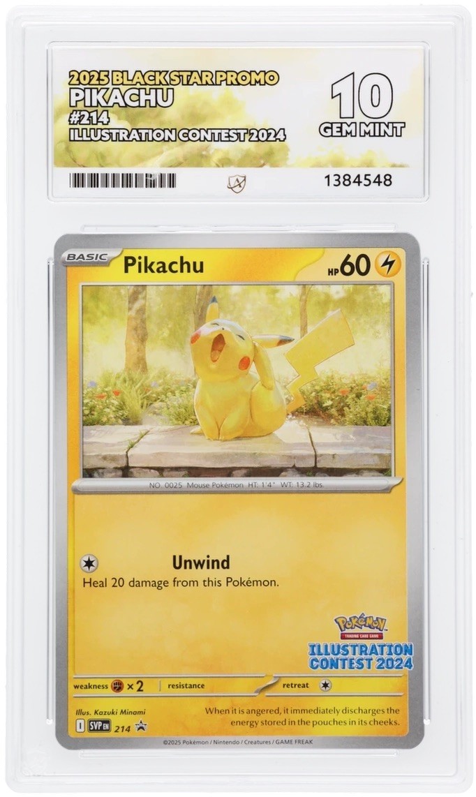 Pokémon TCG Black Star Promo Illustration Contest 2024 Pikachu SVP214 ACE 10