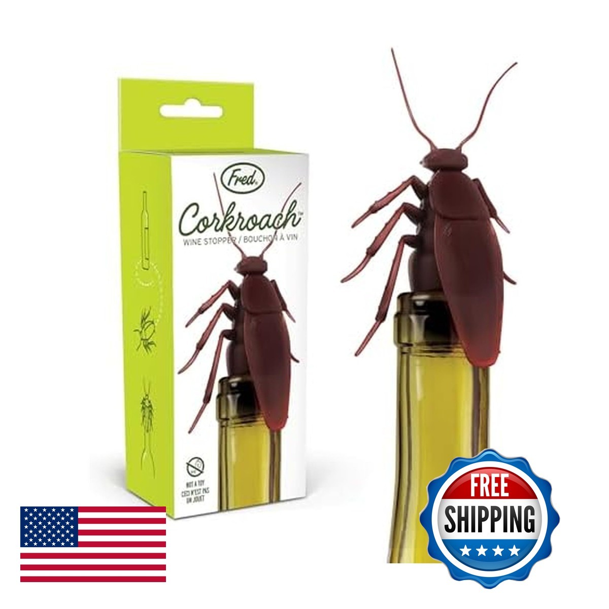 Genuine Fred Corkroach Roach Wine Bottle - Funny Stocking Stuffer 5335528