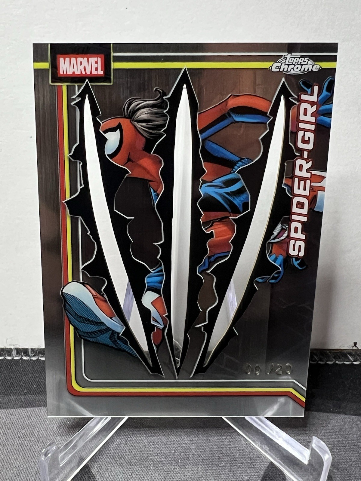 2026 Topps Chrome Marvel Comic - Spider-Girl #161 - Clawed Chrome VAR 08/20 SSP