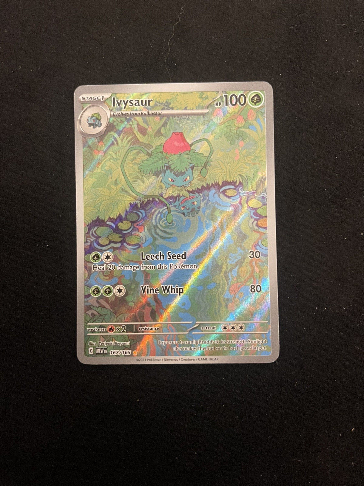 Pokémon TCG Ivysaur 167/165 SV Scarlet & Violet 151 IR Full Art Holo Eng
