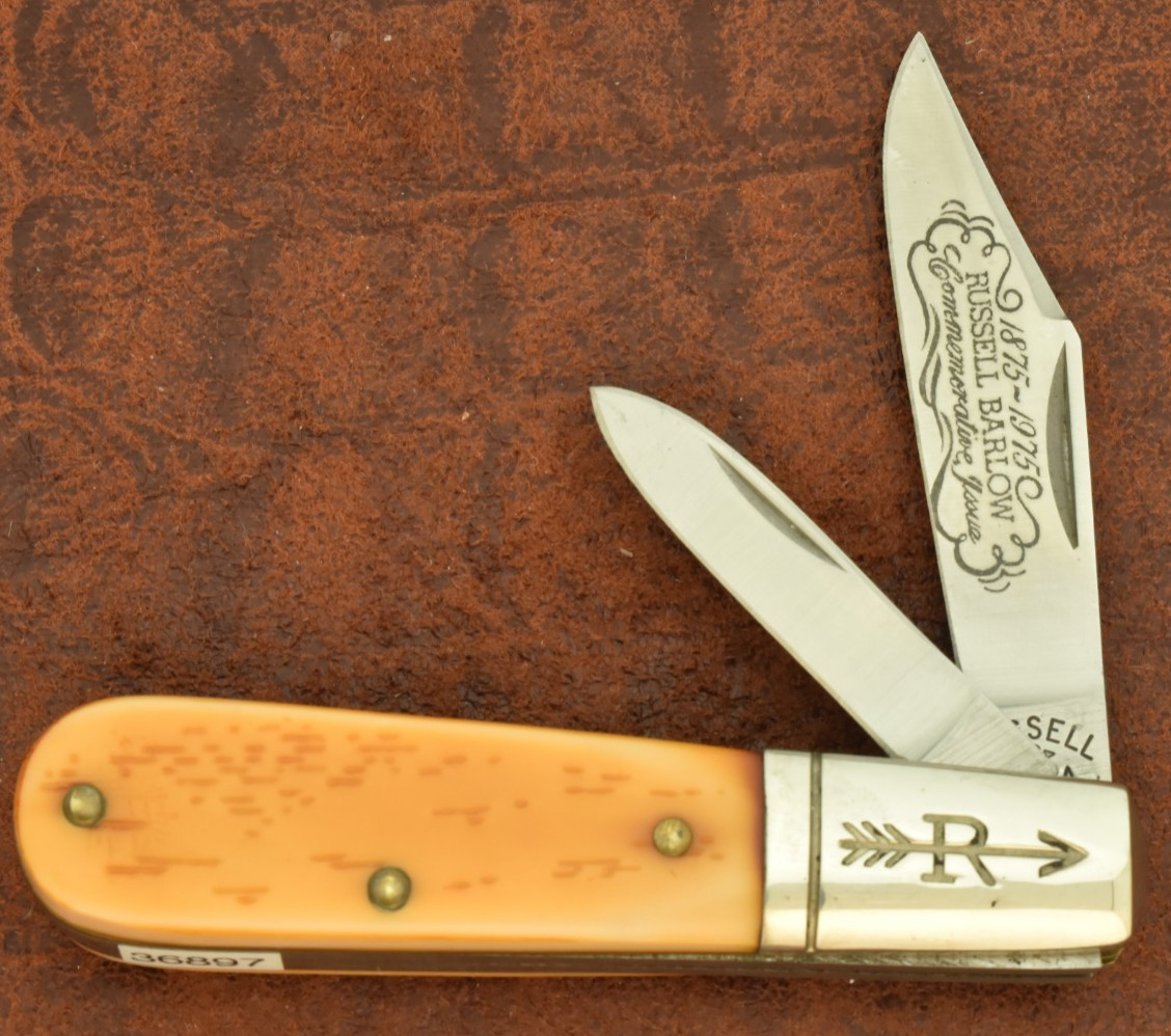 VINTAGE RUSSELL USA 1875-1978 BARLOW SAWCUT DELRIN KNIFE NICE (36897)