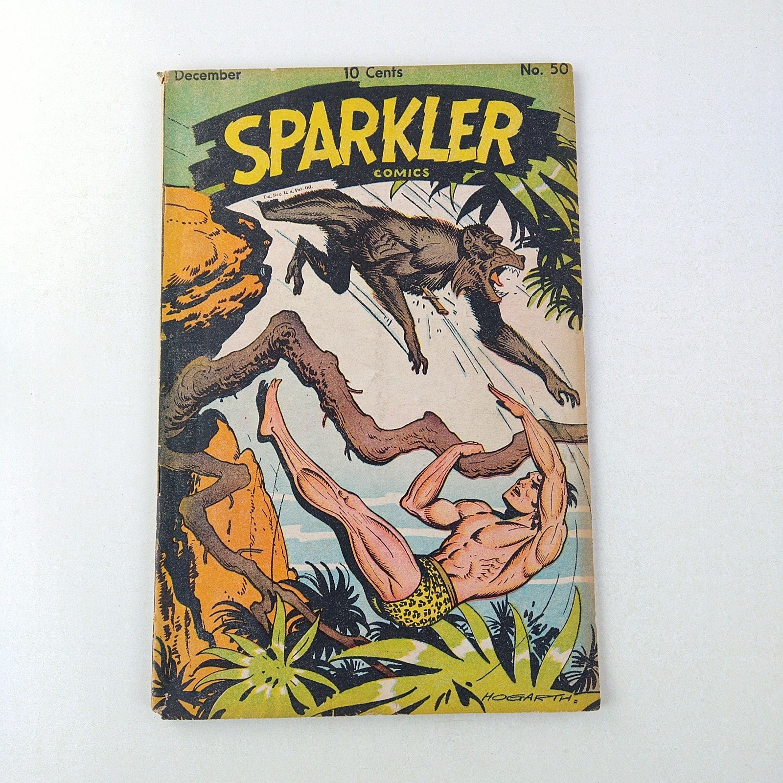 Sparkler Comics #50 Golden Age Tarzan Hogarth (1945 United Feature Syndicate)