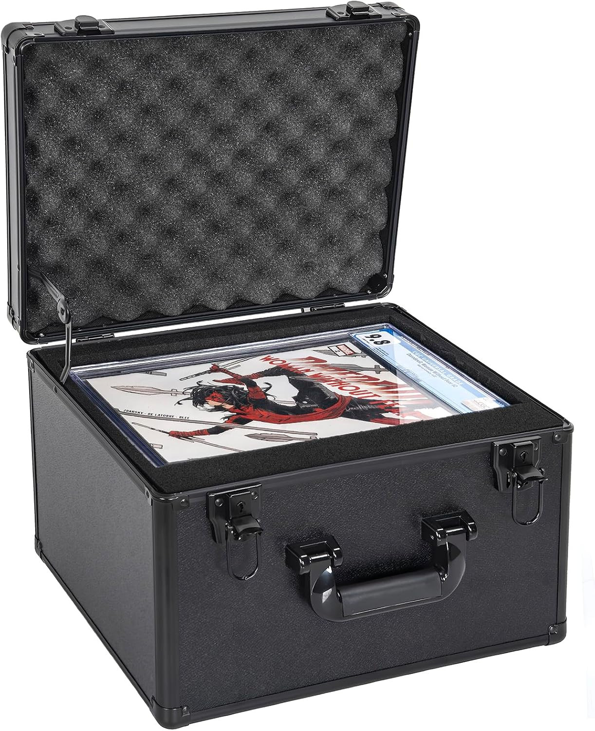 Aluminum Graded Comic Book Storage Box, Hard Case Fits for 14 CGC Graded Comic B