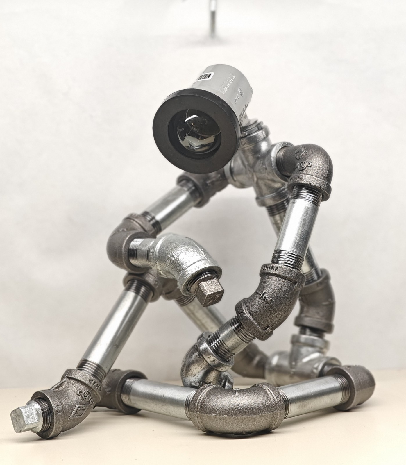 Unique Handcrafted Steampunk Style Lamp With Personality (Choose your color)