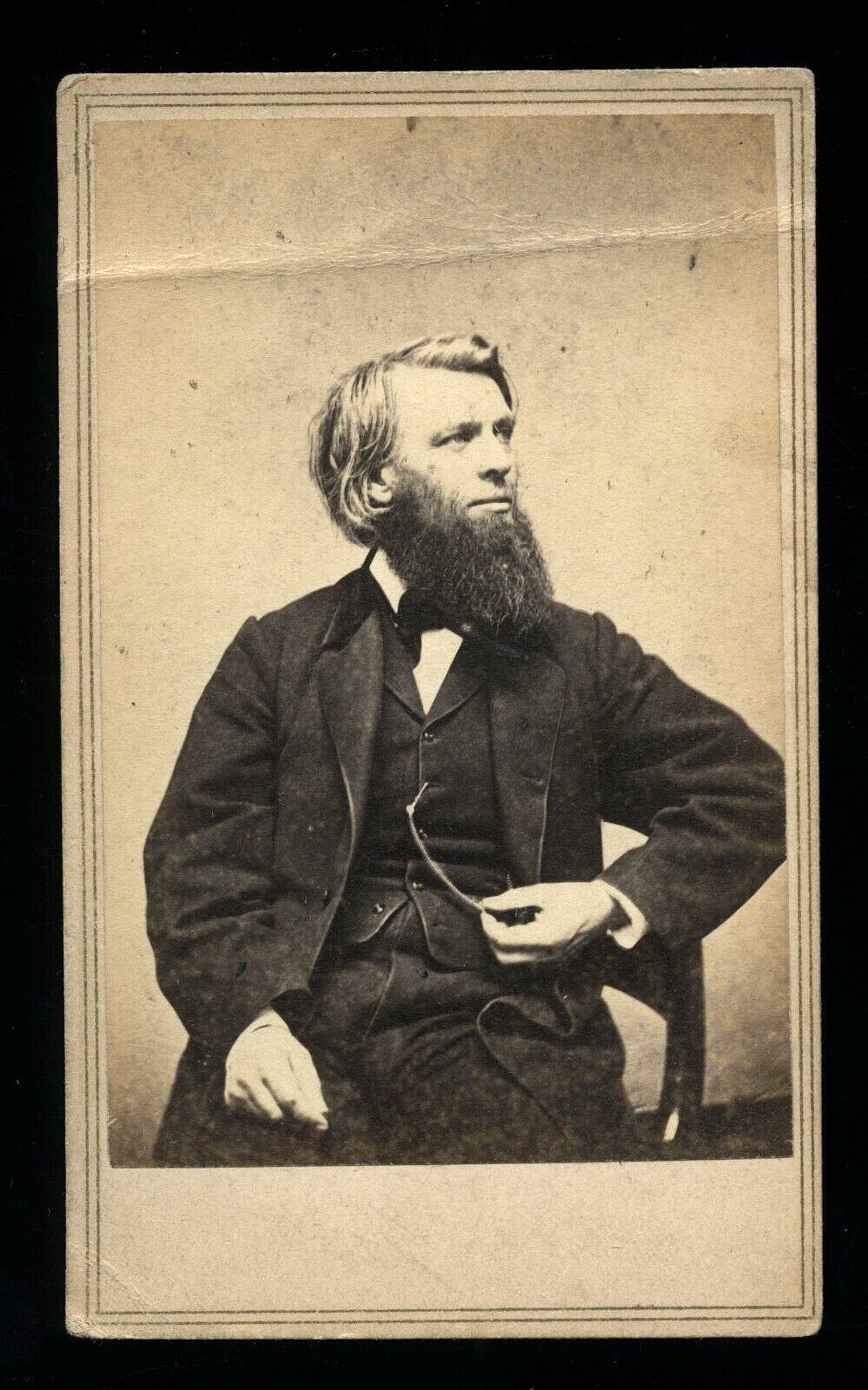 Rare Unpublished? CDV Photo of JOHN B GOUGH Temperance Orator, 1860s