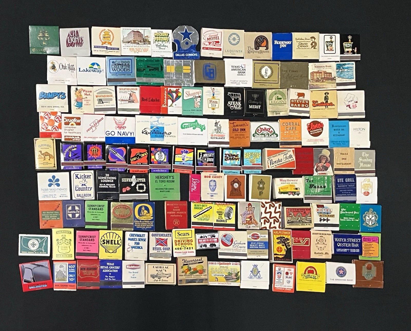 VTG Lot 121 Unstruck Match Books Boxes 1940’s- 1990’s Pizza Hut Shell Santa Fe