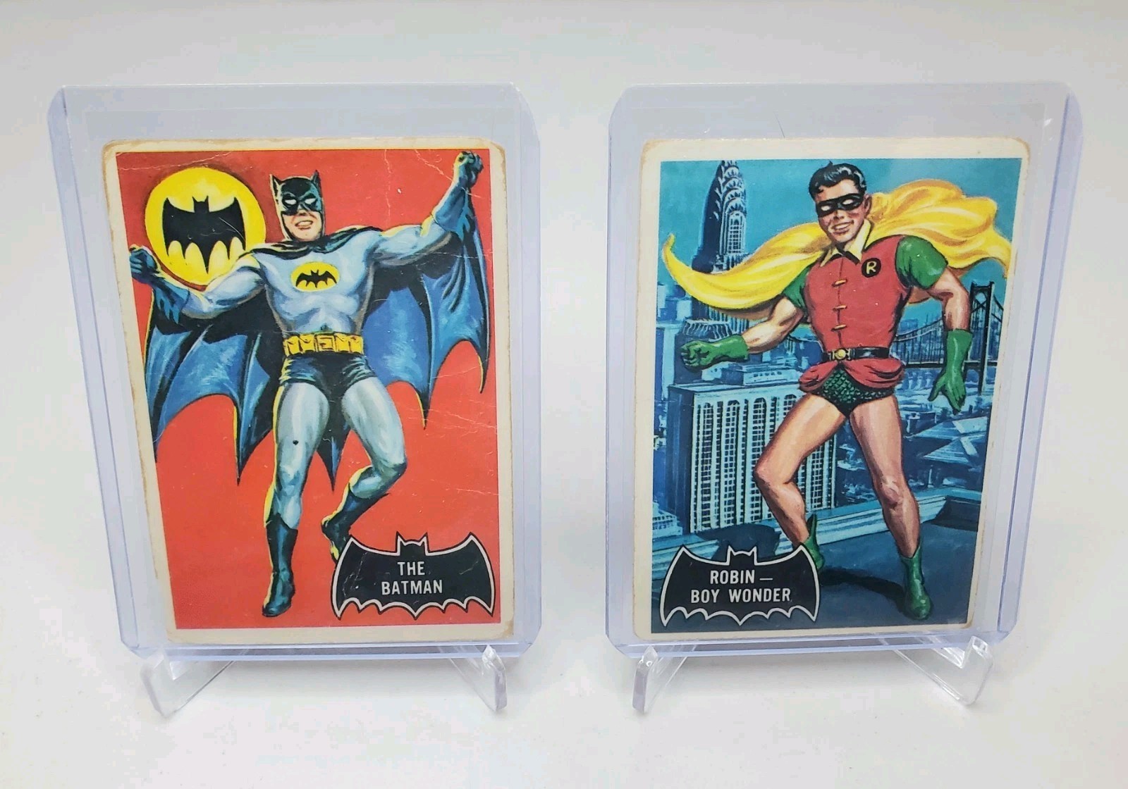 1966 Topps Batman Trading Cards~Batman & Robin ROOKIES~Authentic~Low Grade~Read