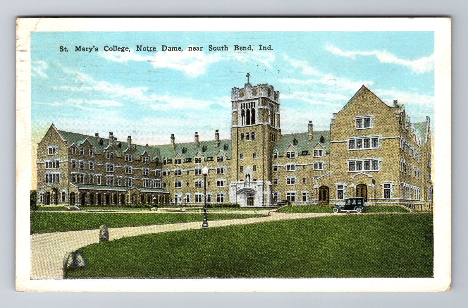 South Bend IN-Indiana, St. Mary's College, Notre Dame, Vintage c1927 Postcard