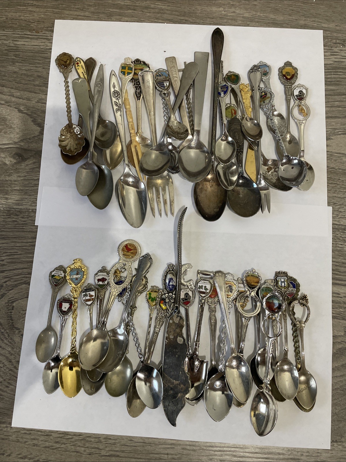 50+ Lot Of Vintage Souvenir Spoons Collectible