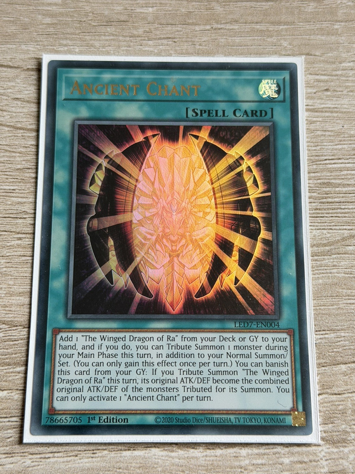 Yugioh - Ancient Chant LED7-EN004 1st Edition ULTRA NM
