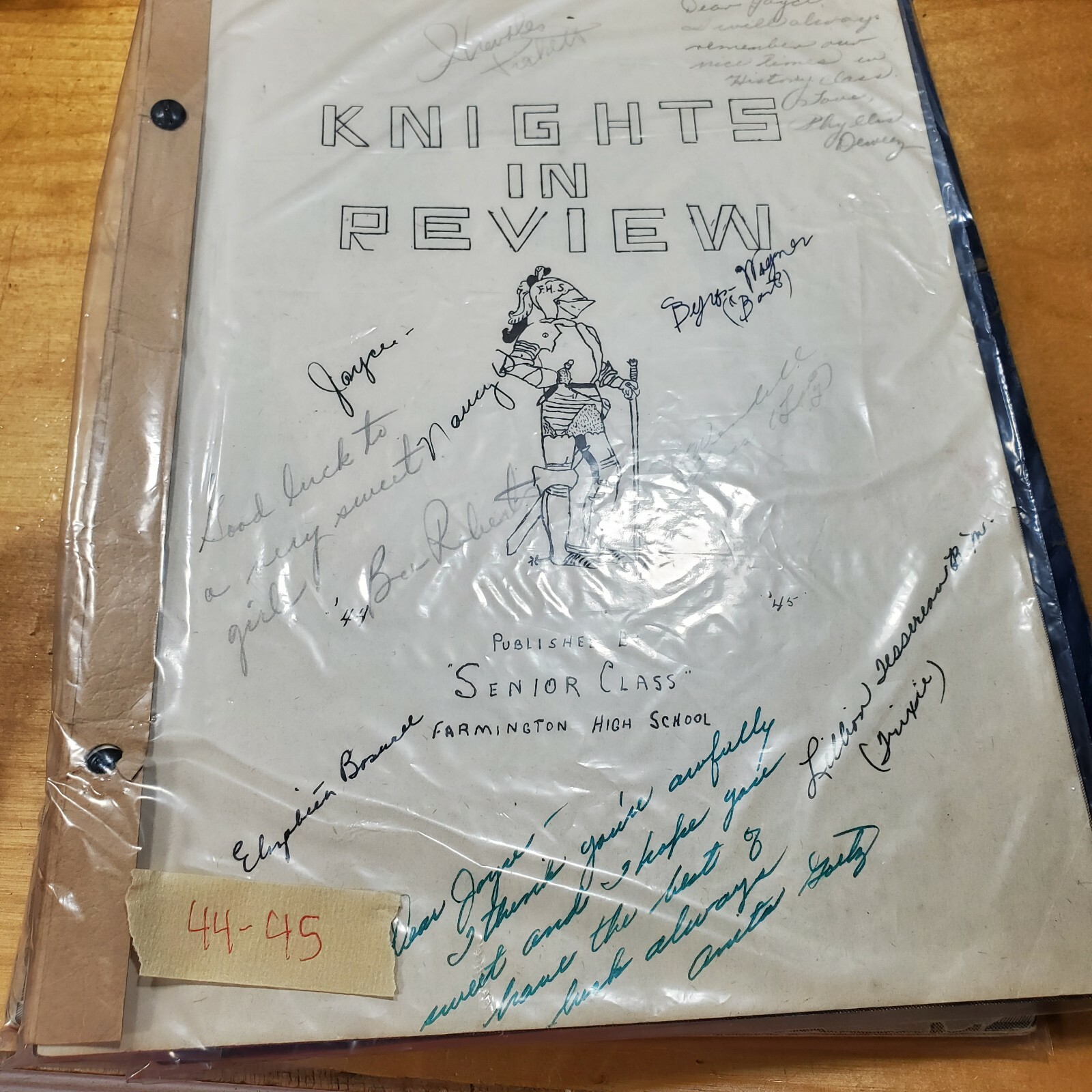 FARMINGTON MO MISSOURI 1944 - 1945 HIGH SCHOOL YEAR BOOK FARMINGTON KNIGHTS