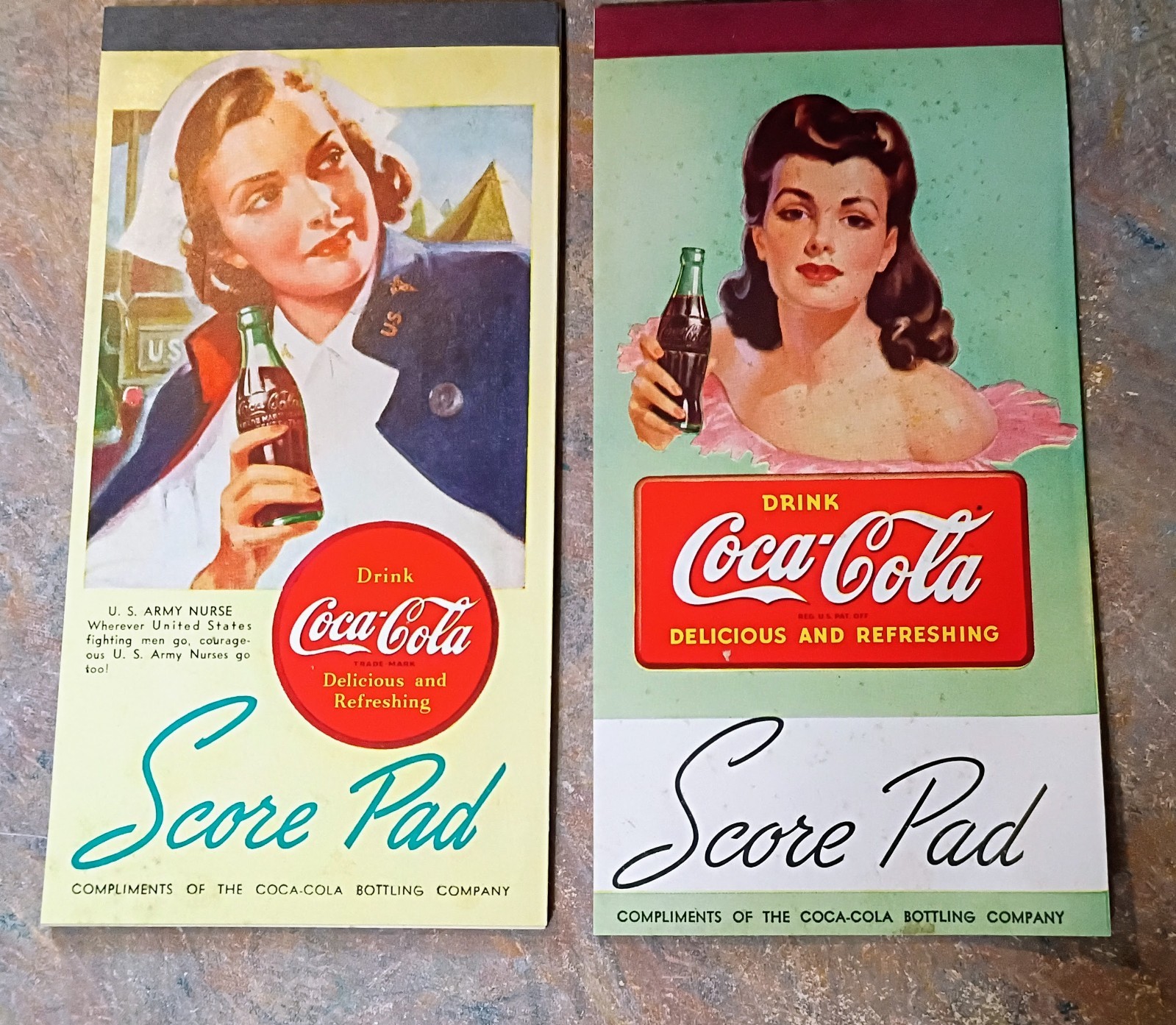 Two 1940s COCA-COLA \