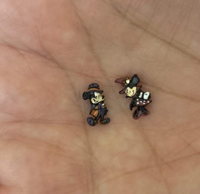 Origami Owl Disney Mickey & Minnie Dressed for Halloween Floating Charm Set New