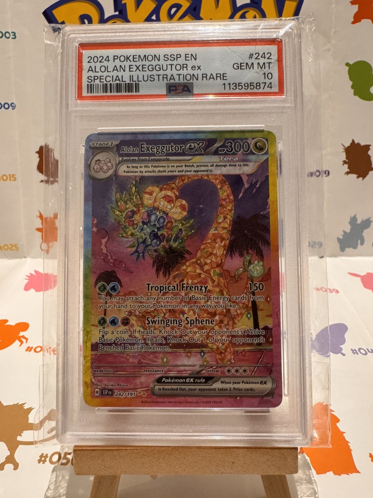 Pokemon - Alolan Exeggutor ex 242 SIR *GEM Mint PSA 10* Surging Sparks SIR 2024