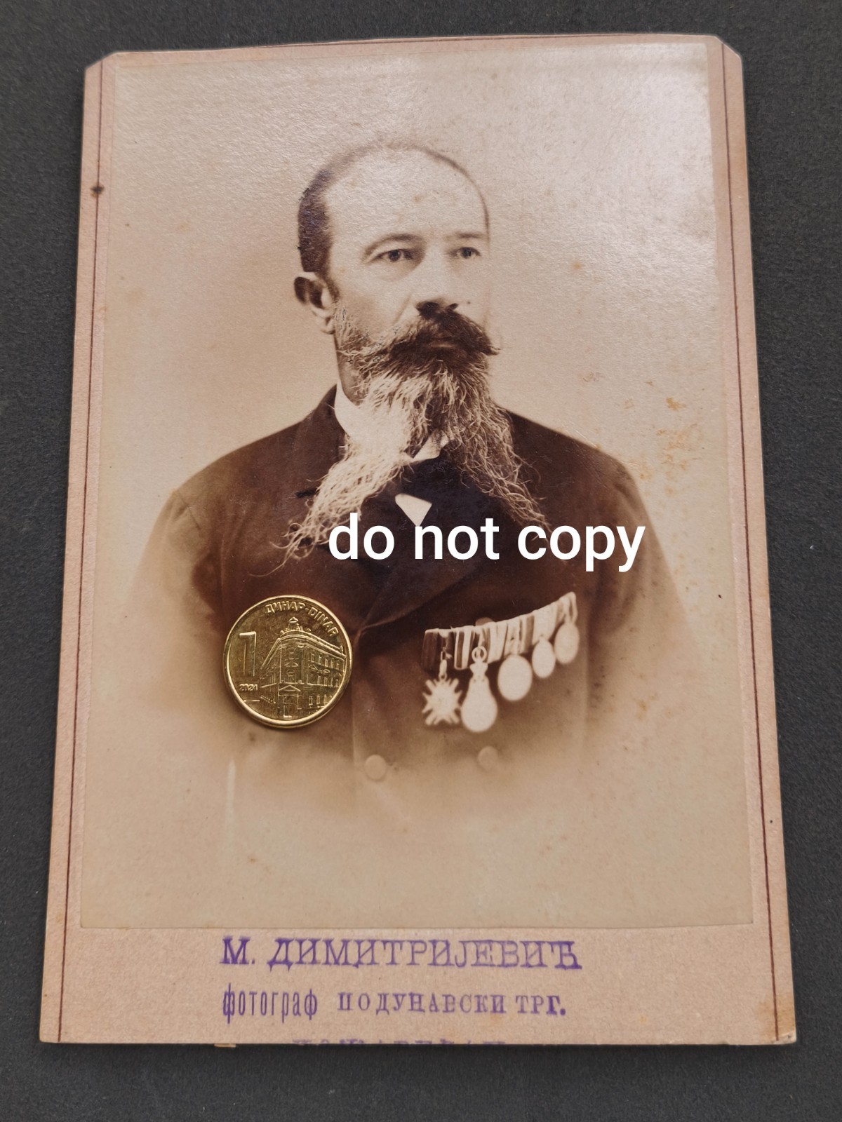 Kingdom of  Serbia 1882. cabinet photo RR