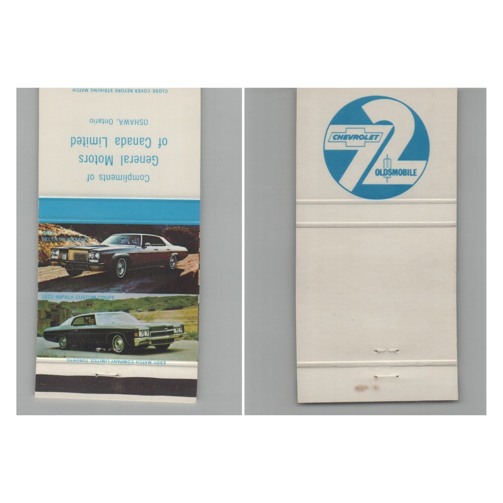 Matchbook Cover General Motors of Canada Limited Oshawa ON