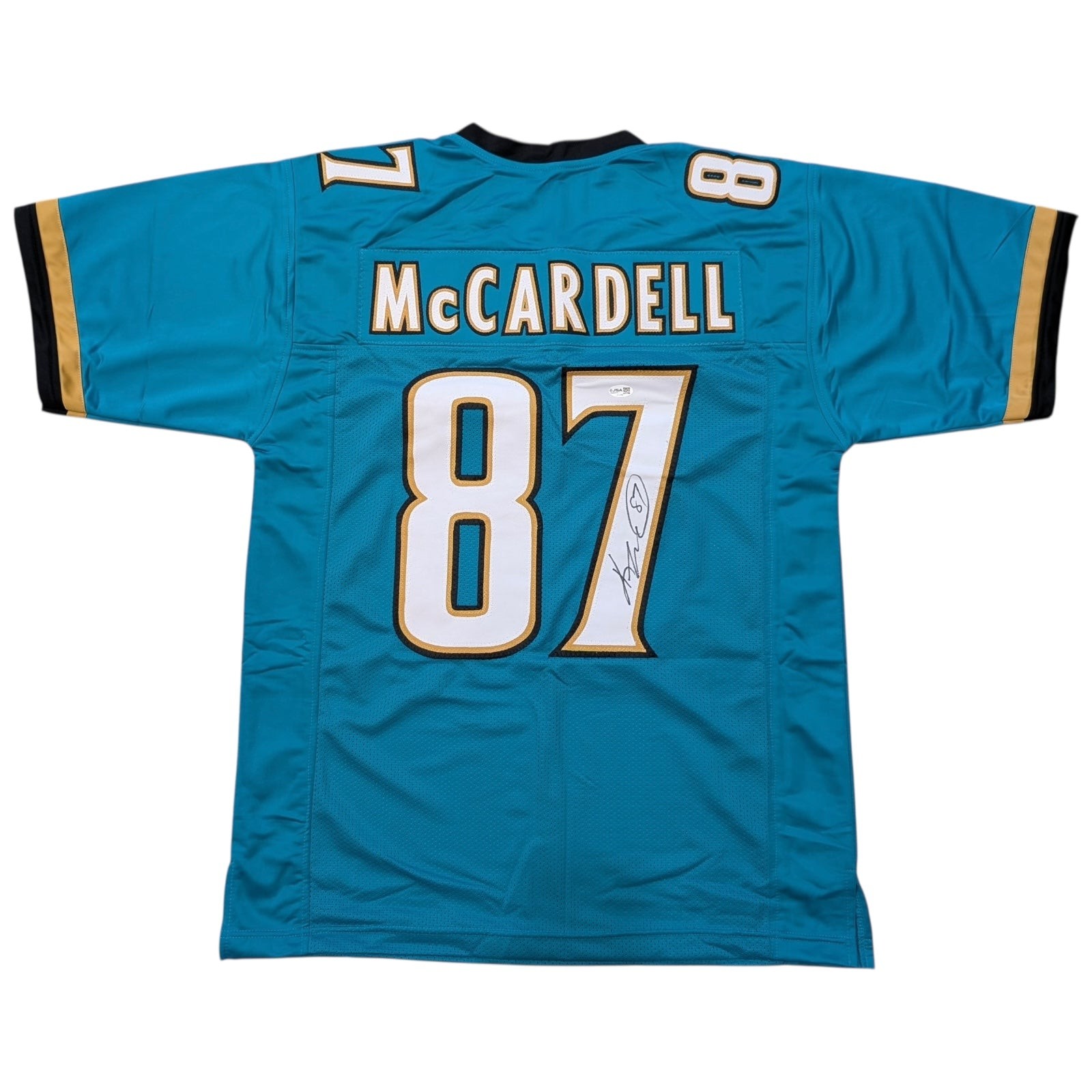 Keenan McCardell Autographed Jacksonville (Teal #87) Custom Jersey - JSA