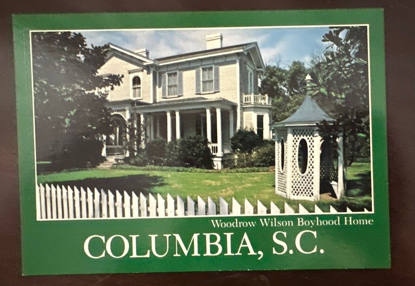 Woodrow Wilson Boyhood Home Columbia South Carolina  CONTINENTAL Postcard Lot 9