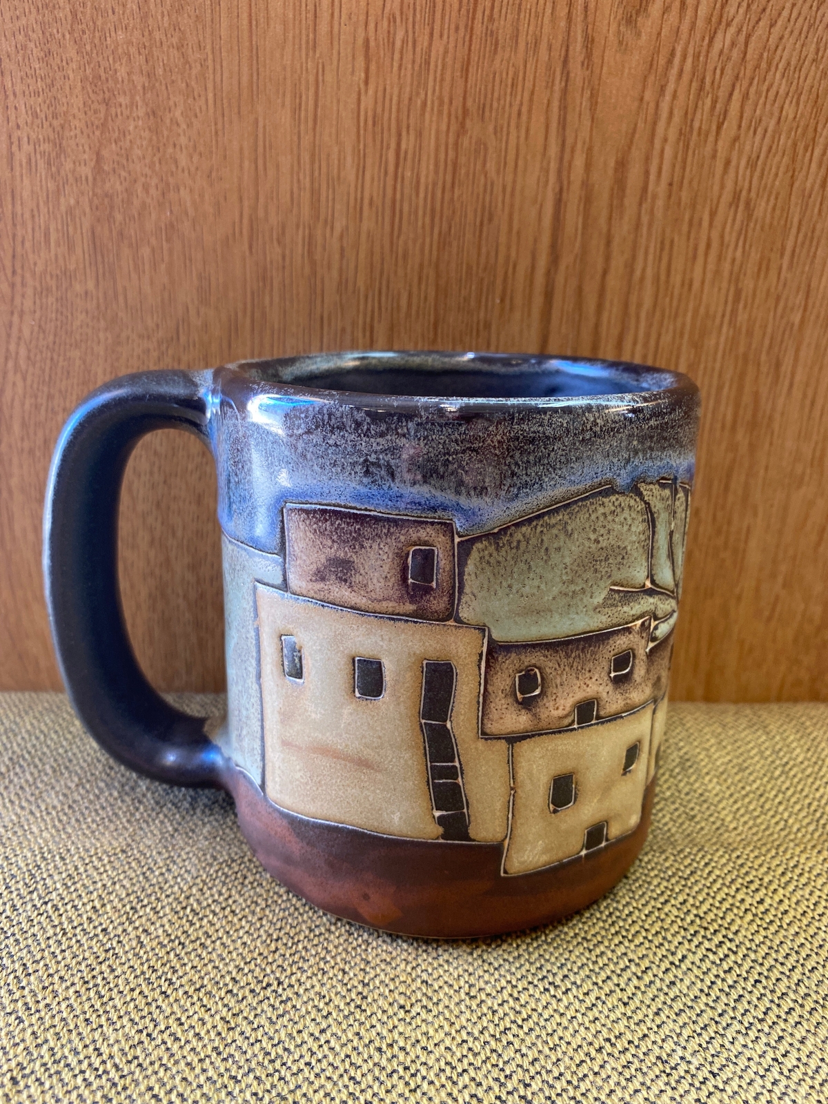 Pueblo Mara Pottery Mug in lead free stoneware pottery.16oz; 510E6