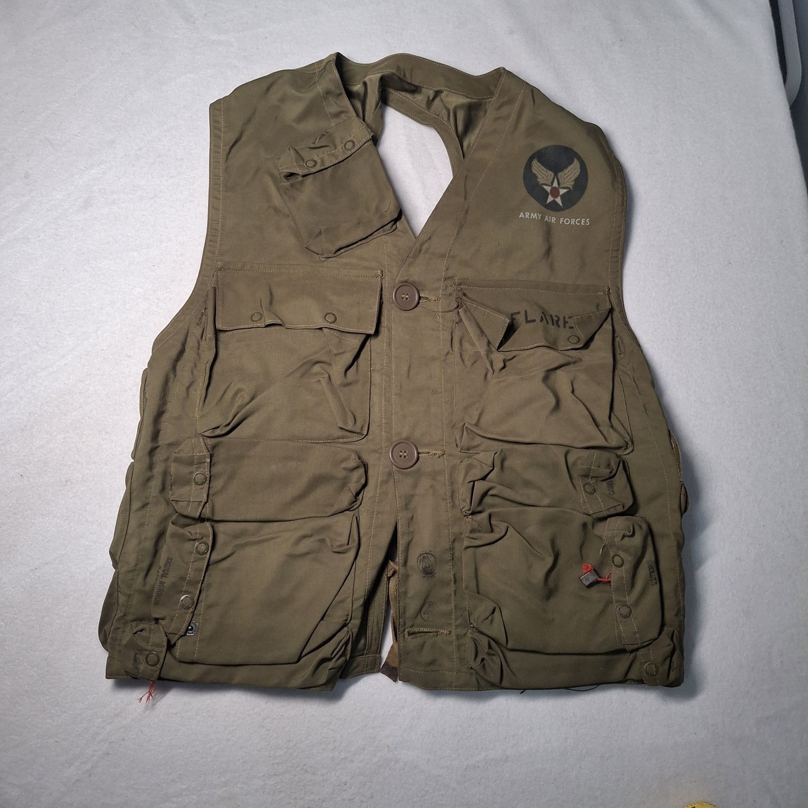 WWII USAAF Type C-1 Emergency Sustenance Vest Aircraft Appliance Corp Original
