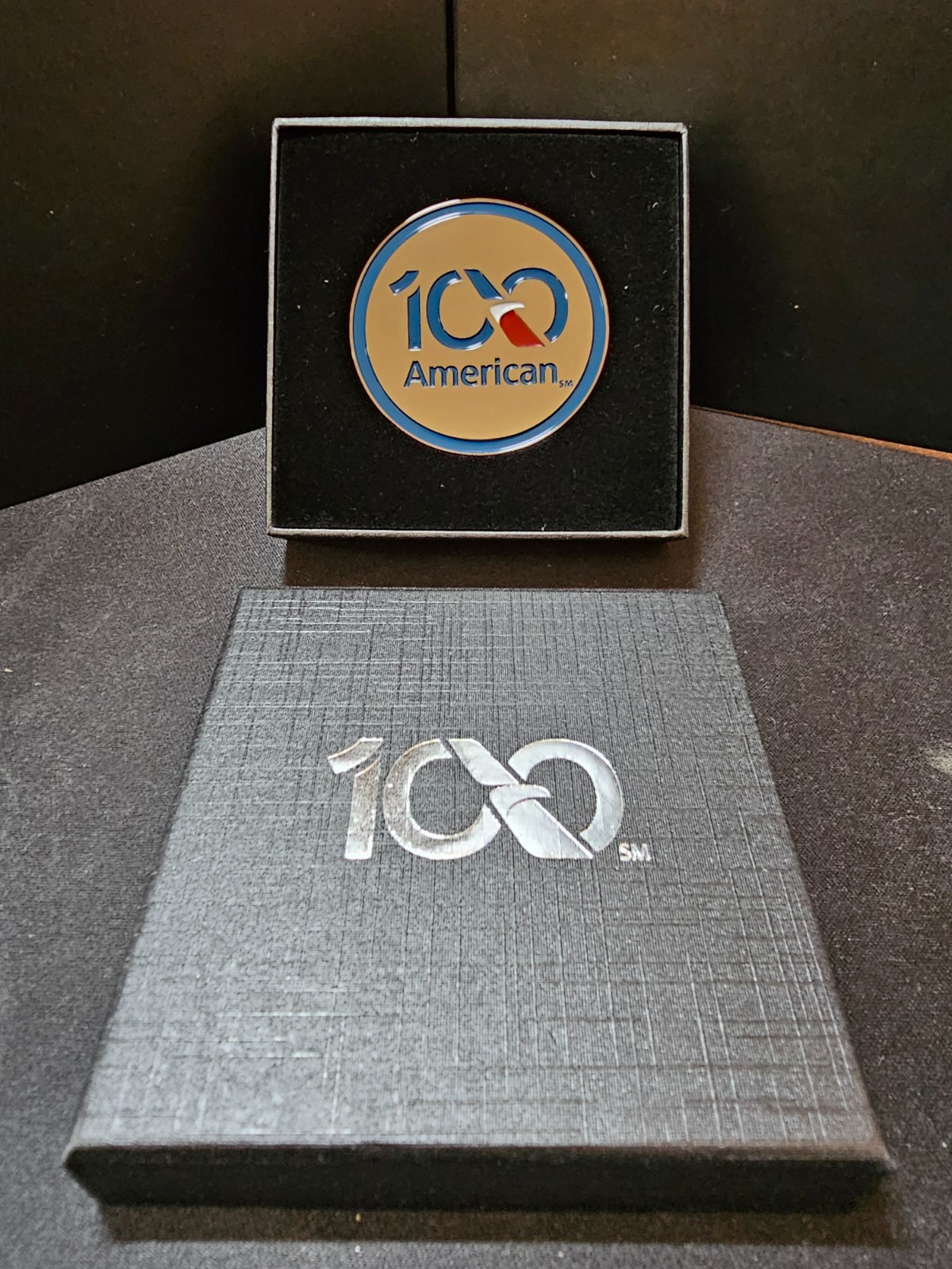 2026 American Airlines AA 100 Year Anniversary Challenge Coin  with Display Box