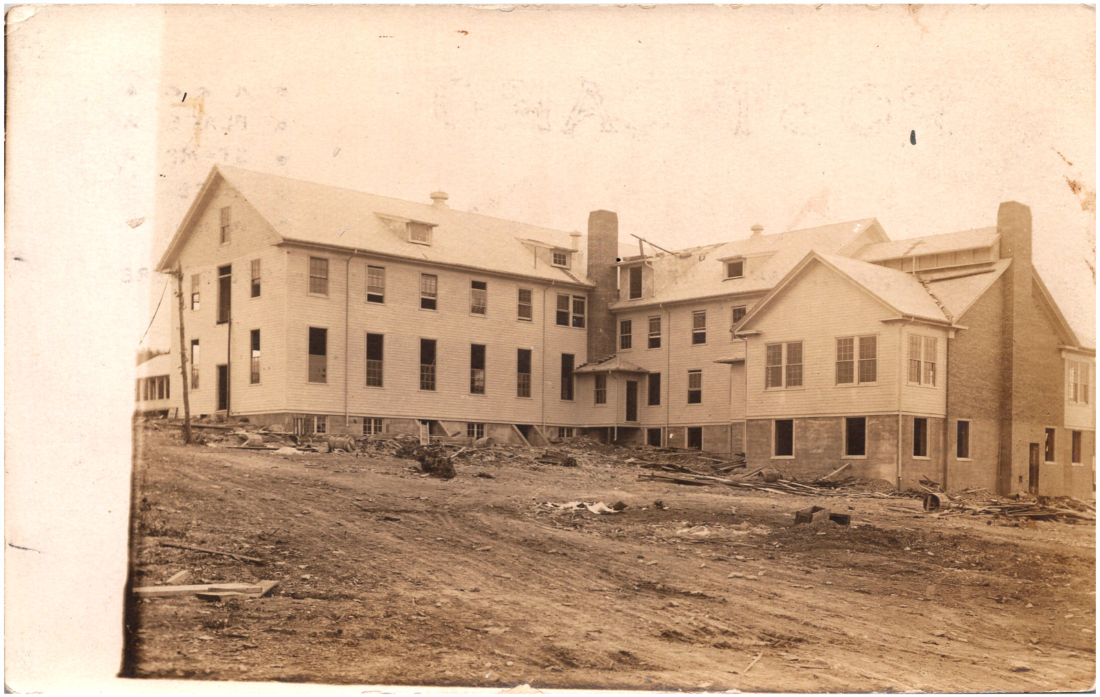 South Mountain Sanatorium Construction Mont Alto Pennsylvania 1907 RPPC Postcard