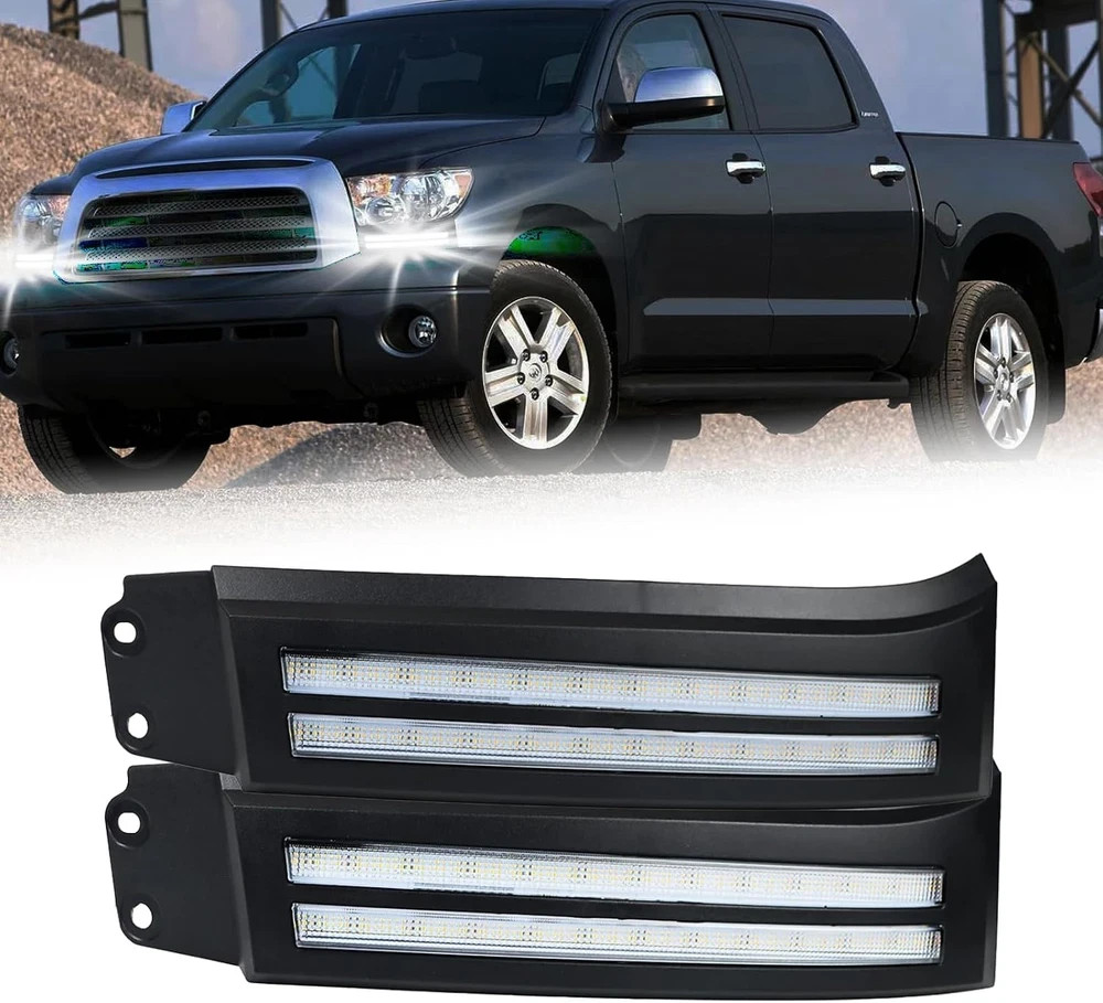 Switchback White/Amber LED Front Fog Side Marker Headlight DRL Amber Sequential