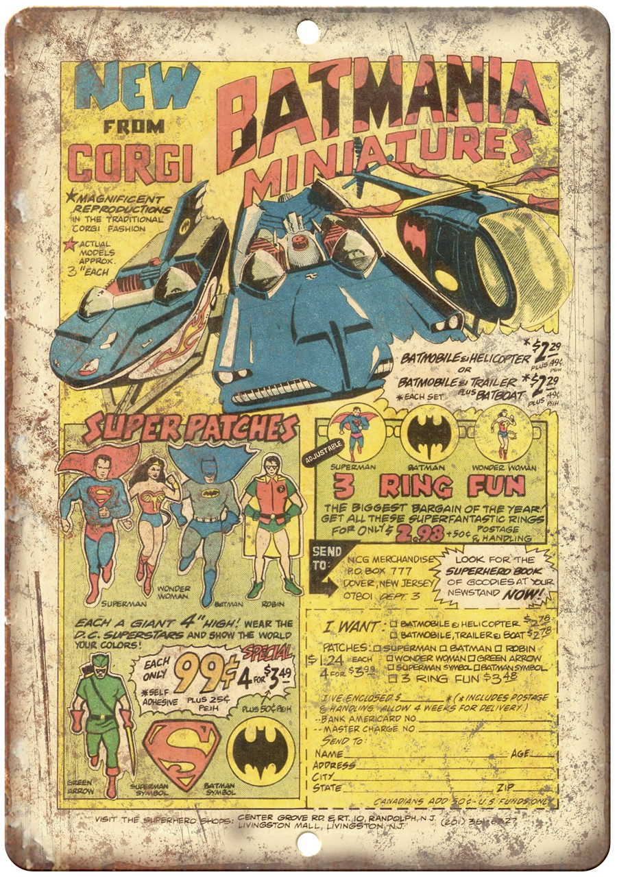 Batmania Miniatures Vintage Comic Book Ad 12