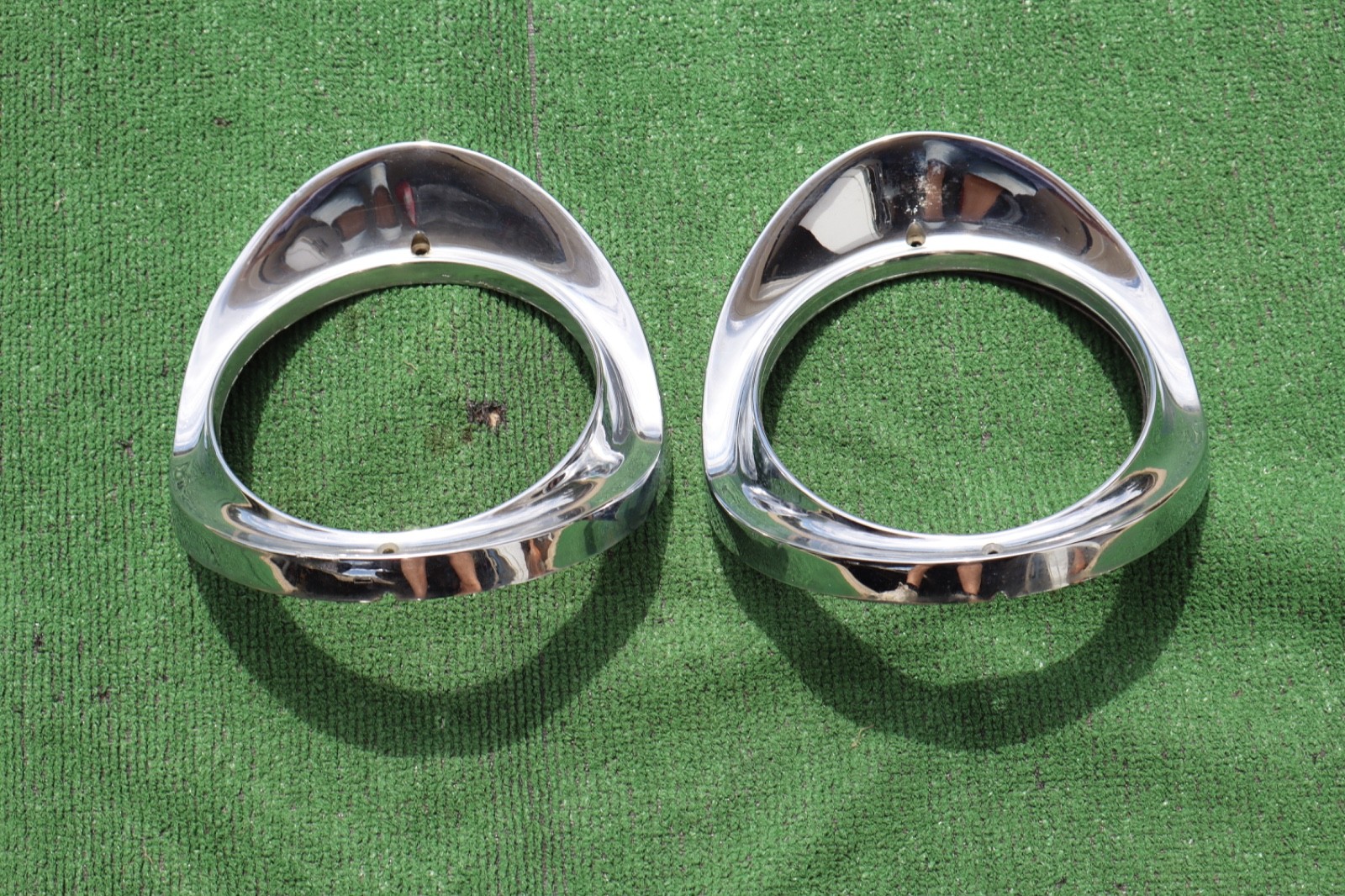 1957 Oldsmobile chrome headlight bezels 57 Olds 98 Super 88