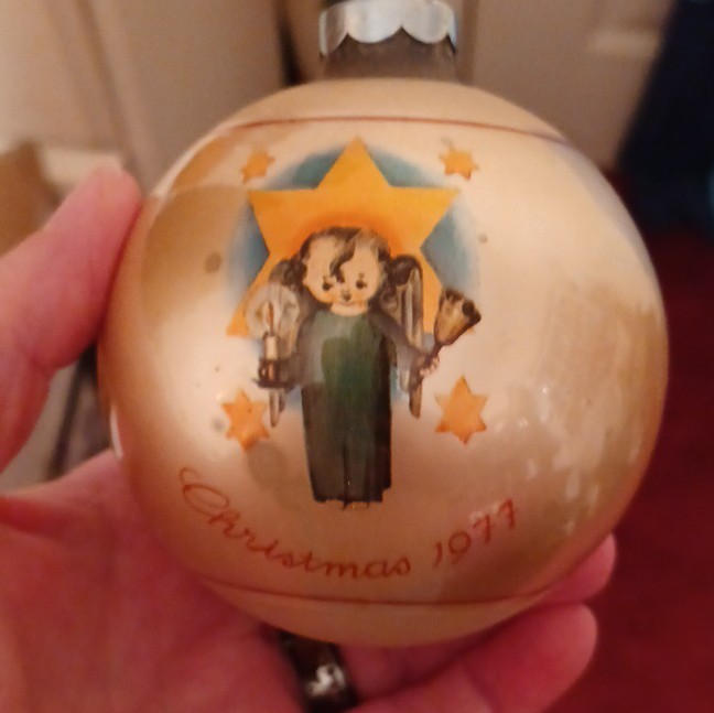 Schmid Limited Edition Hanging Angel Christmas Ornament 1977 Multicolor