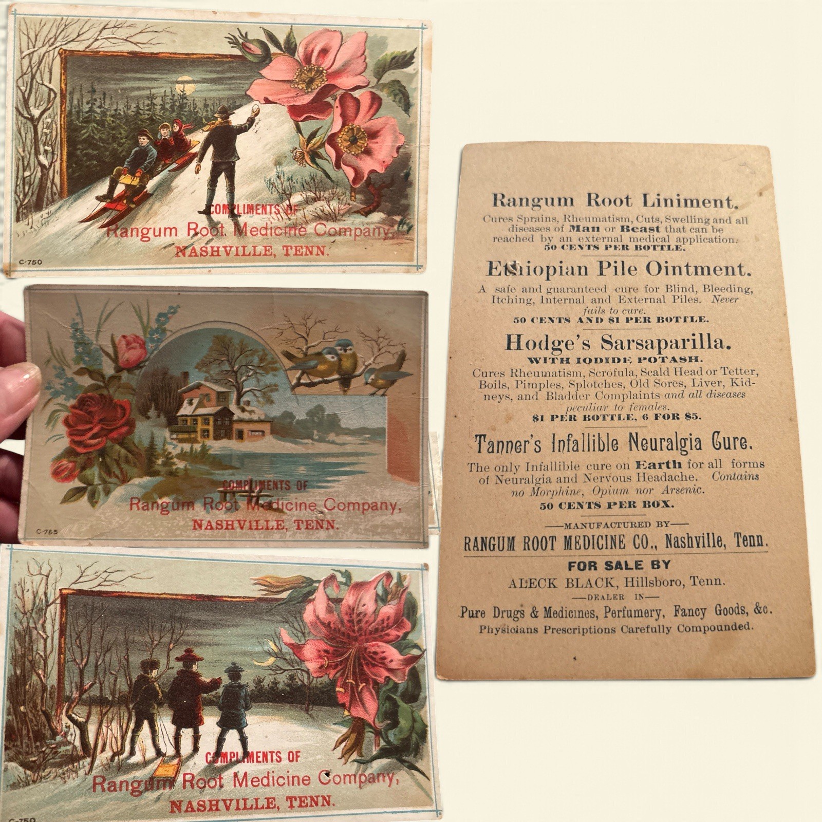 Antique 1880s Nashville TN The Palace Millinery Trade Card L Jonas Hat Fashion