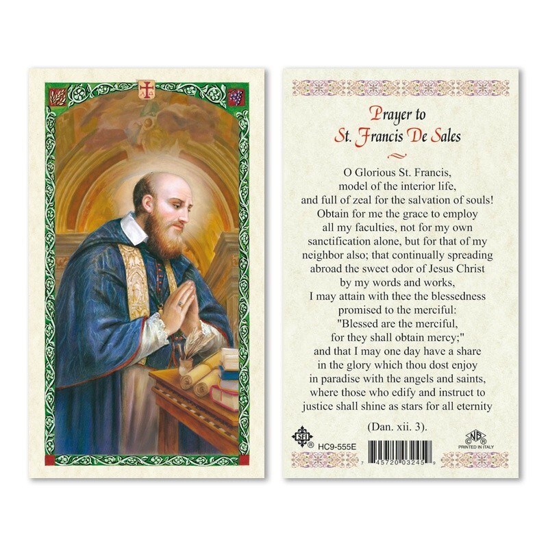 Prayer to Saint Francis De Sales - Paperwork Holy Card 555ENL