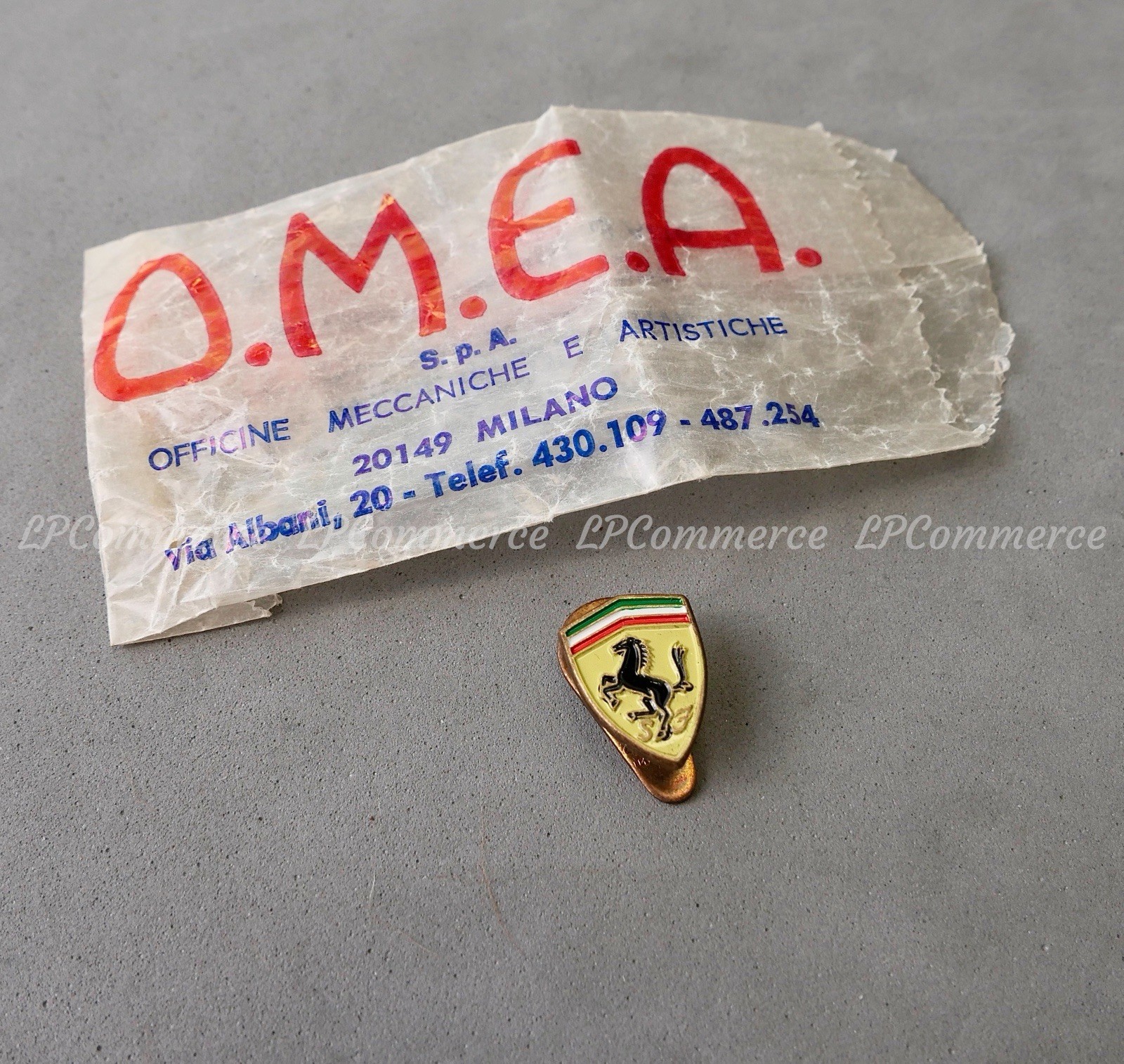 Ferrari O.M.E.A. Brooch Original Vintage Rare Enamel Pins OMEA 250 275 Modena