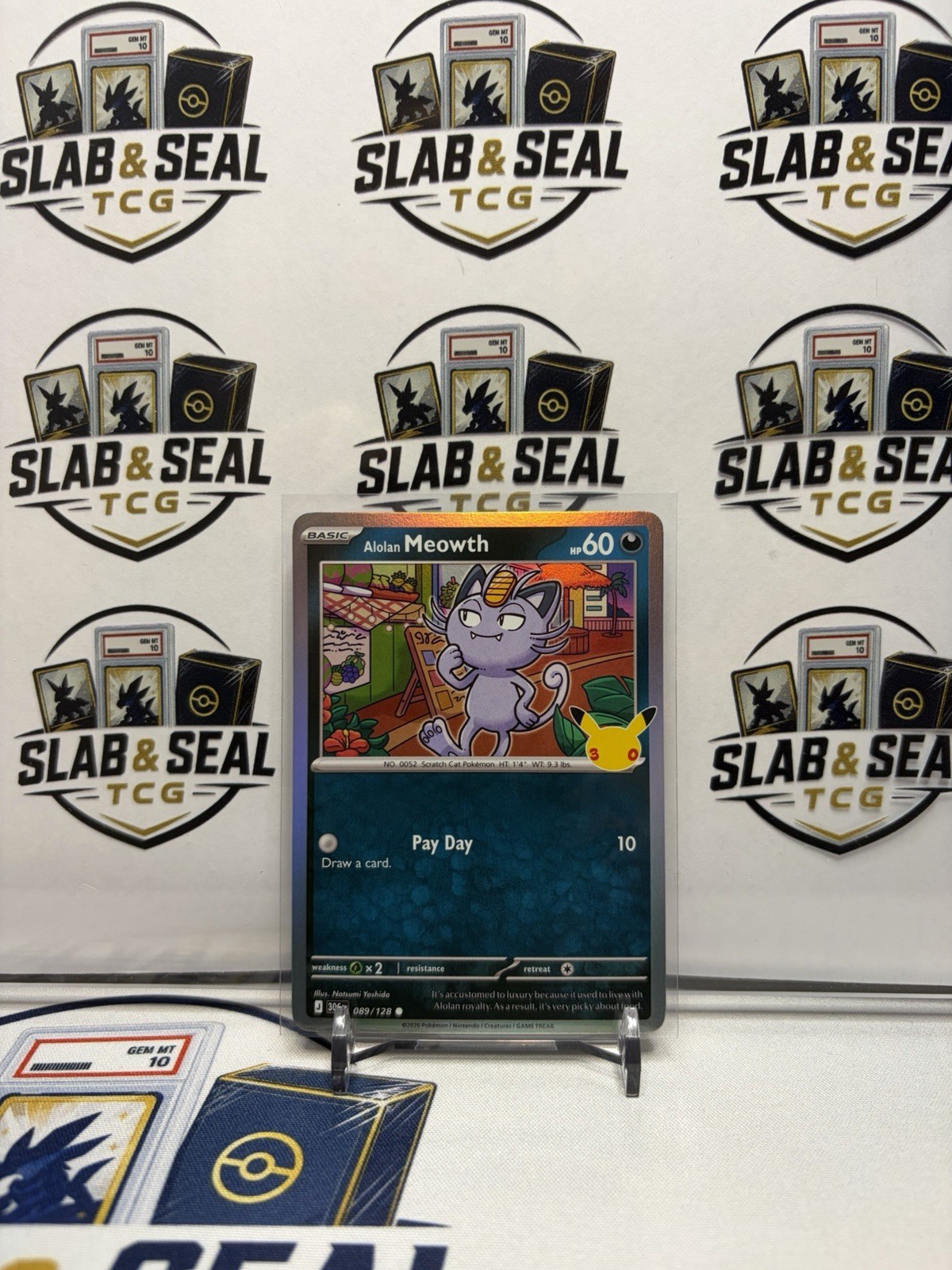 Alolan Meowth Holo #89 - Pokemon 30th Celebration