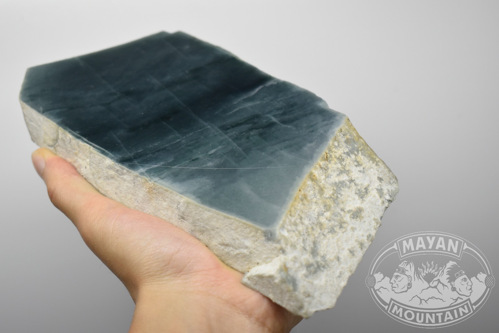 DARK ICY BLUE GUATEMALA JADEITE JADE ROUGH MAYAN MOUNTAIN