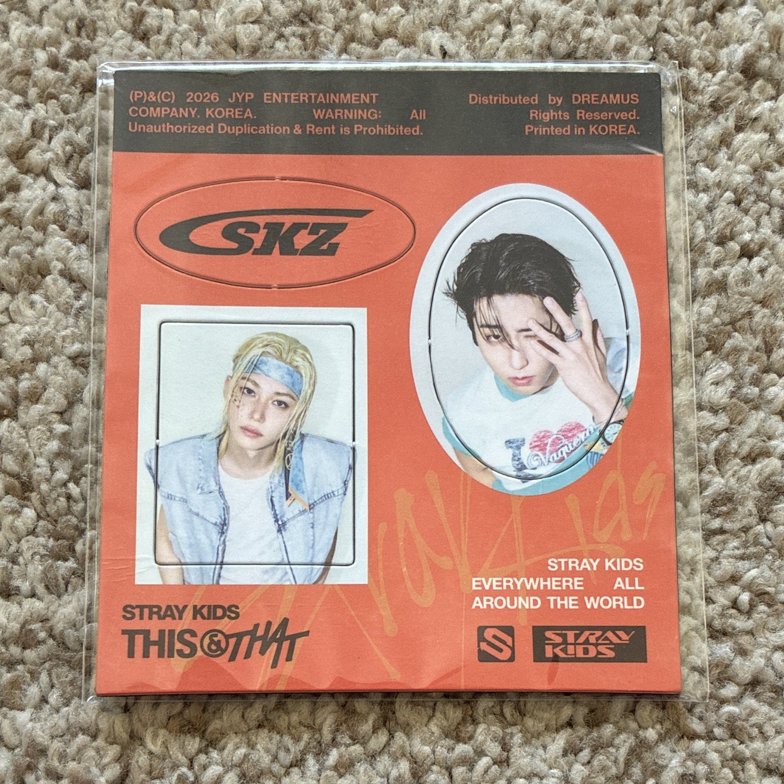Stray Kids THIS & THAT Magnet - Orange Version - Felix and Han