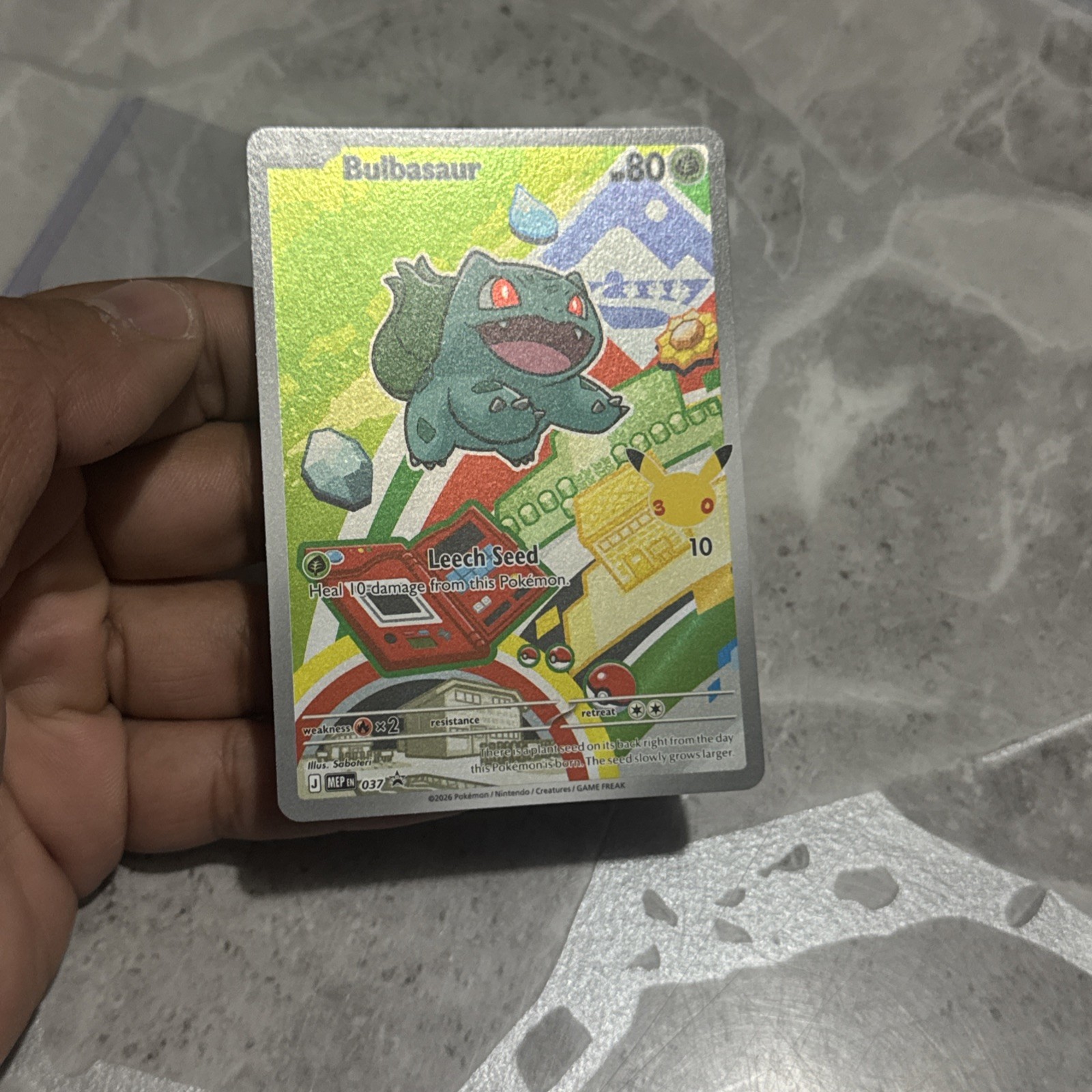 First illustration Bulbasaur 037 Pokemon - mint condition 