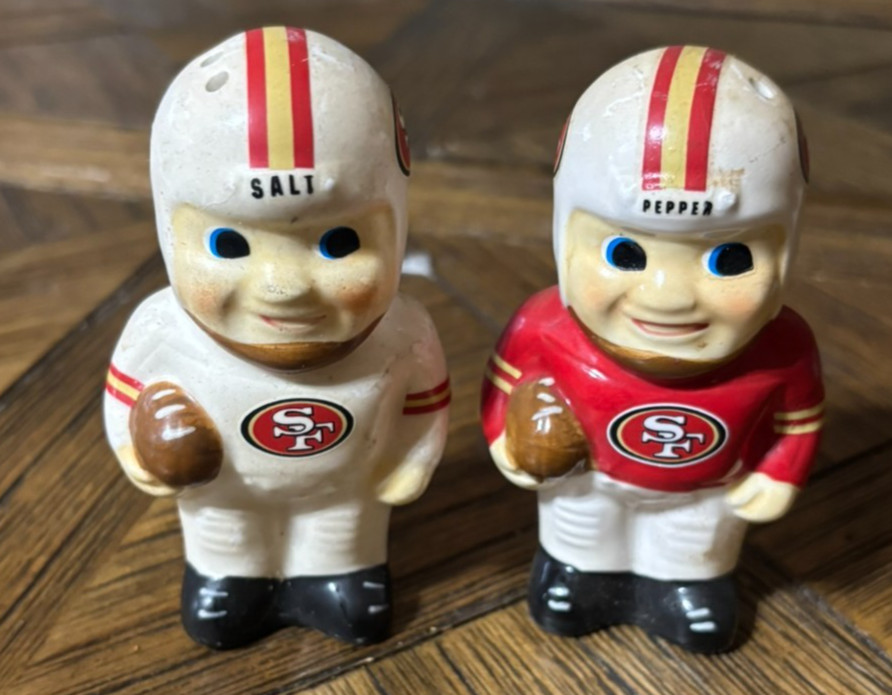 Vintage San Francisco 49ers Salt & Pepper Shakers