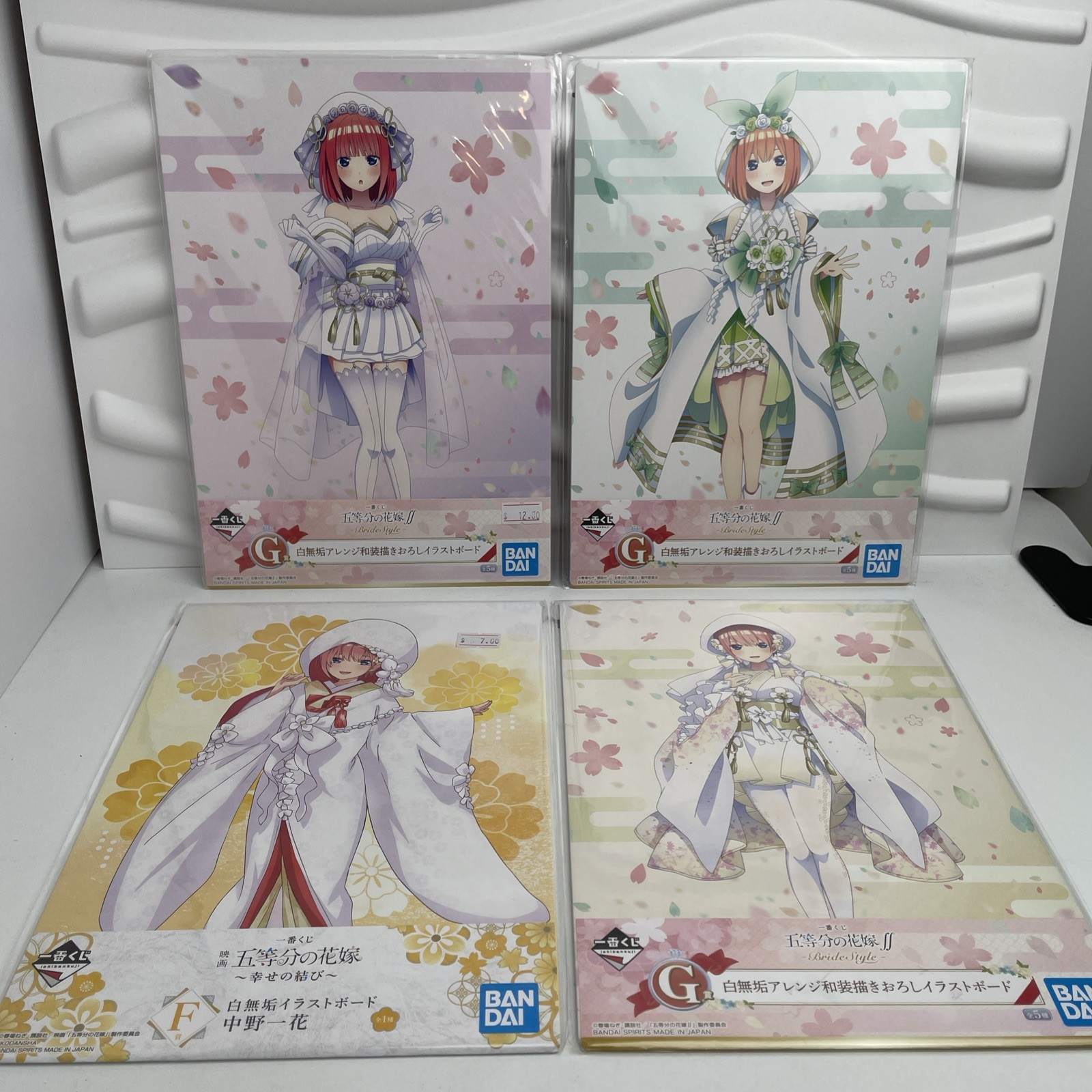 The Quintessential Quintuplets Illustration Art Board Lot Of 4 C 10-1/4x7-1/4