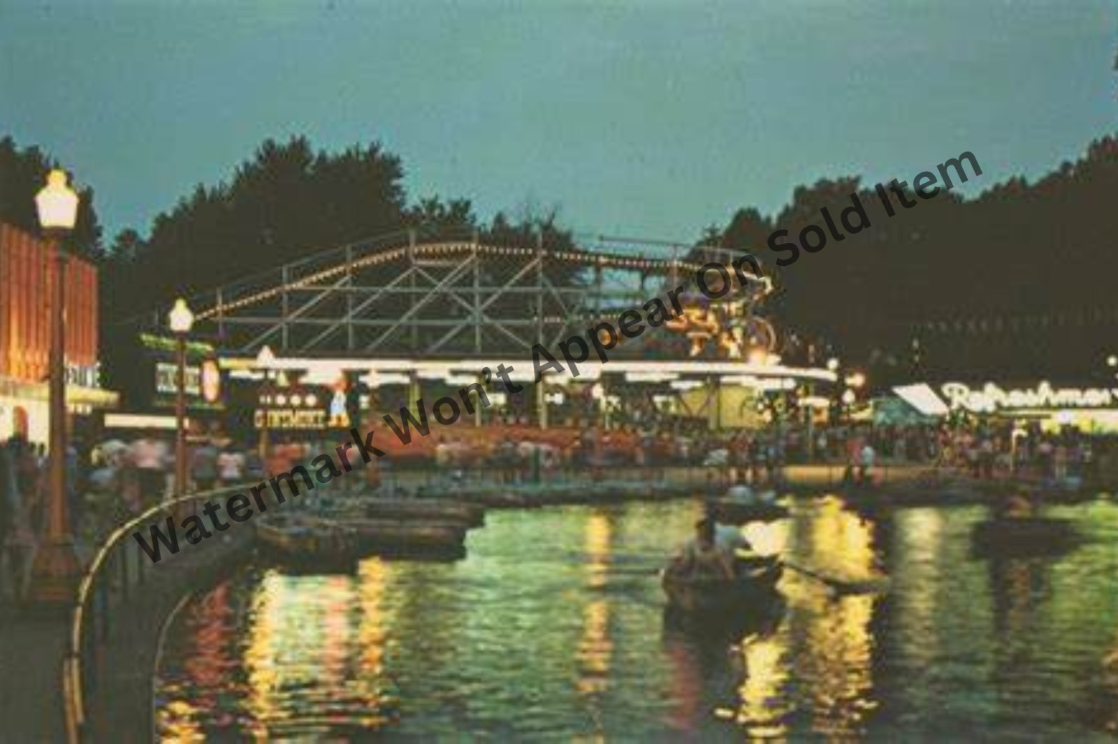 Kennywood Park Lake Coaster Pittsburgh Postcard Reproduction Print Photo 6x4\